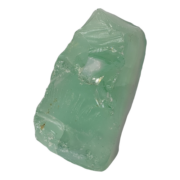 Mint Green Layered Art Glass Cullet Glowing Swirl Manganese Slag Glass  #4GL91 - Picture 7 of 8